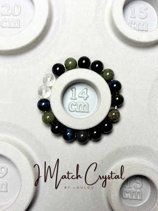 ✨【ADHD】ADHD兒童專屬穩定專注能量手串｜9mm 藍虎眼石・綠幽靈・金曜石・閃靈鑽✨